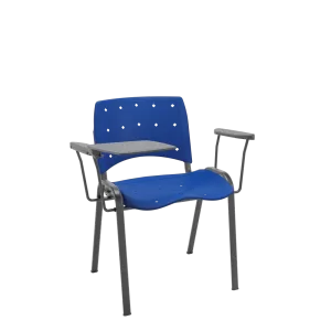 CADEIRA ERGOPLAX FIXA SECRETÁRIA COM PRANCHETA ESCAMOTEÁVEL ANTIPÂNICO